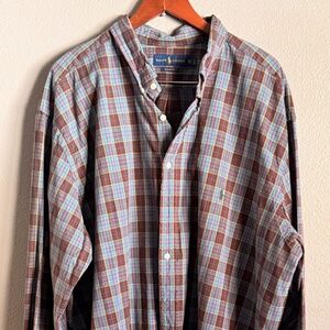 Polo Ralph Lauren Classic Fit Plaid Button Down Shirt Men’s 3XLT Tall